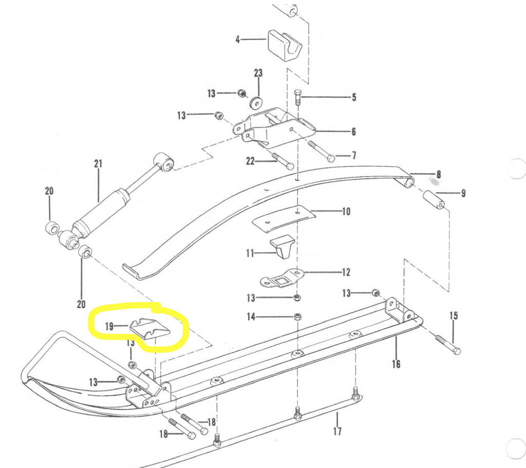 Kawasaki 440 Invader Intruder Ski Rub Strip