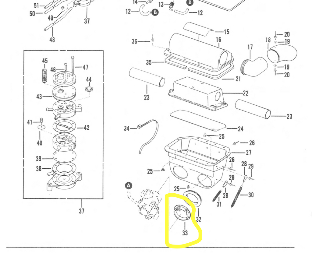 Kawasaki 440 Invader Intruder Carb to Seal Adapter