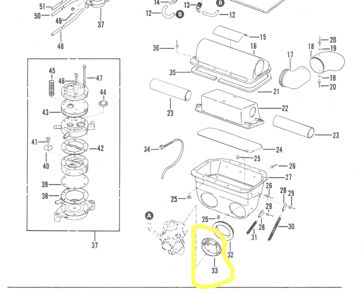 Kawasaki 440 Invader Intruder Carb to Seal Adapter